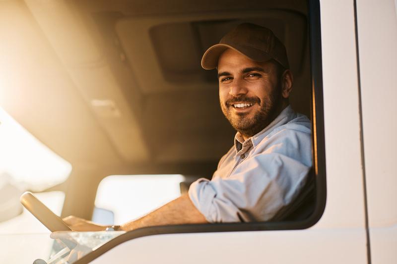 happy driver